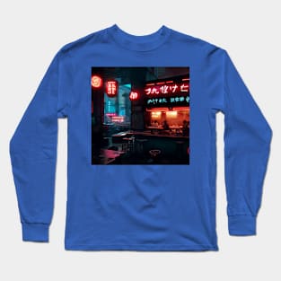 Cyberpunk Tokyo Ramen Shop Long Sleeve T-Shirt